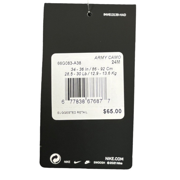 COPY - Nike Baby Boys Hooded Puffer Jacket Size 24 Months Camo Full Zip Water R… - Picture 4 of 13